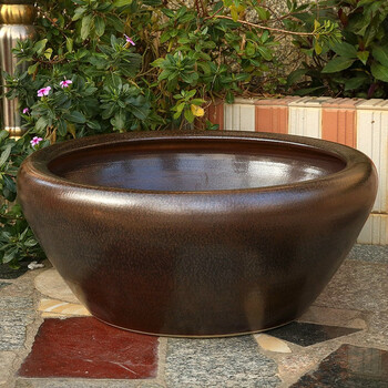 缸水浅养鱼盆乌龟缸室外庭院荷花缸高温缸水草缸仿古直径1米高46厘米