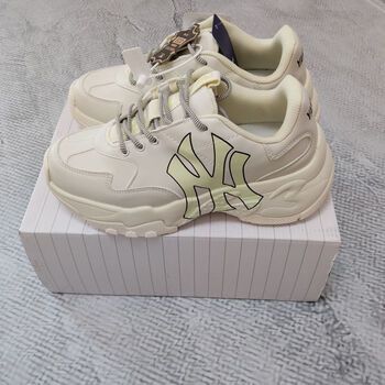 ny-nyc洋基队ny老爹鞋百搭增高情侣运动休闲鞋潮男偏小拍大半ny鞋子
