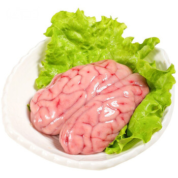 猪脑火锅食材猪脑花猪脑子猪脑花批发8副约700克宏嘉睿8副鲜猪脑花