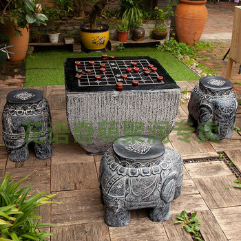 椅子公园长椅石桌石凳庭院花园户外室外休闲仿古石头石雕石刻桌椅桌子