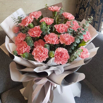 鲜花情母亲节同城配送速递百合玫瑰康乃馨鲜花花束礼盒送老师母亲妈妈