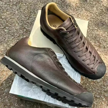 scarpa莫吉托男子低帮户外防水休闲平底鞋v底轻便透气运动鞋棕色42