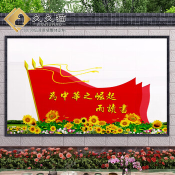 久久猫 建筑学校户外瓷砖背景墙大型壁画广场拼图定制大型工程宣传