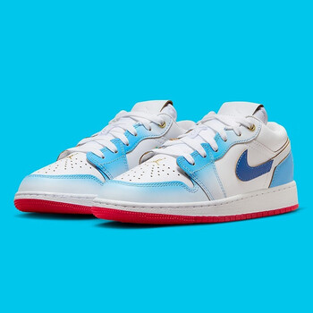 耐克nikeairjordan1lowseaj1gs白蓝休闲女子低帮篮球鞋fn889514136