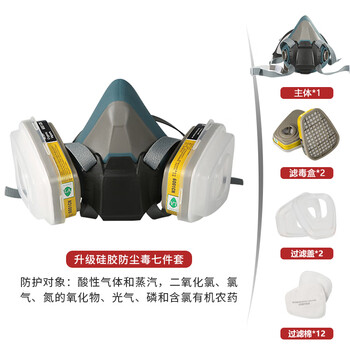 EOENKK 防毒面具实验室化工工业防硫化氢一氧化碳面罩化工厂防尘口罩 浅紫色【图片 价格 品牌 报价】-京东
