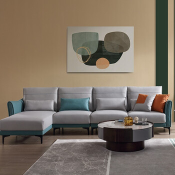 穗宝symbolfcn2112h极简意式大小户型客厅家具科技布沙发右扶三位