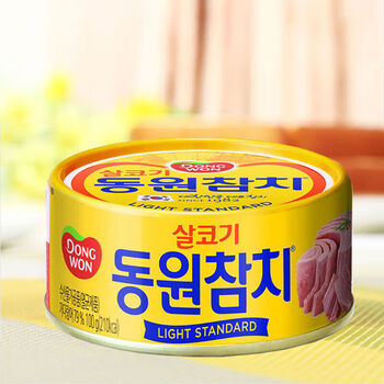 康创优品韩国原装进口远东金枪鱼罐头原味油浸即食海鲜吞拿鱼肉罐头