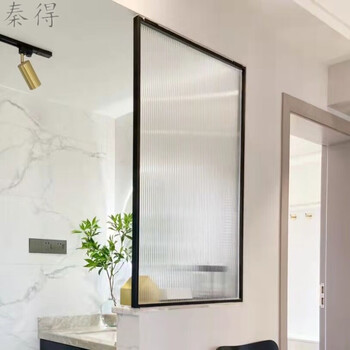 捷陆龙高端品质长虹超白玻璃屏风隔断洗漱台半墙隔断入户玄关卫生间