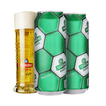青岛啤酒足球罐经典10度啤酒 500mL 12罐 老包装