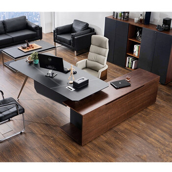 家用电脑椅办公室老板椅书柜家居时尚现代简约老板桌单人贴木皮班台