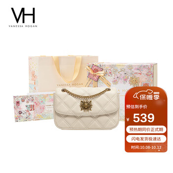 VANESSA HOGAN VH女包茵然软包系列牛皮链条斜挎小方包腋下单肩包生日礼物送女友