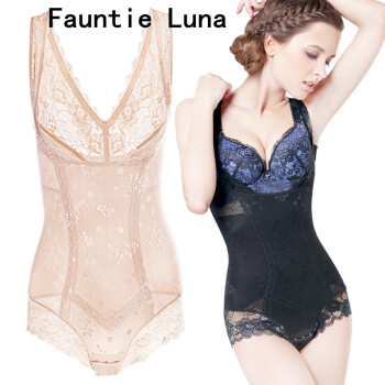 Fauntie Luna无痕连体塑身衣塑形内衣服收腹束腰产后美体塑身肚子薄款女 肤色 S适合85斤以下