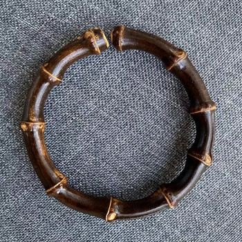 adrius 手工紫竹手镯多节鸡血藤手镯 男女情侣款简约手环饰品 野生