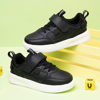 佰贝兔男童鞋子2021年秋季新款儿童小白鞋皮面软底男孩运动鞋中大童