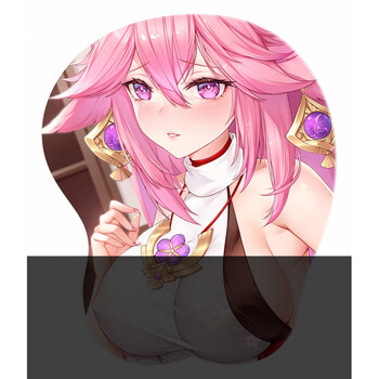 罗技(g)雷蛇通用原神鼠标垫子定制3d胸鼠标垫美女