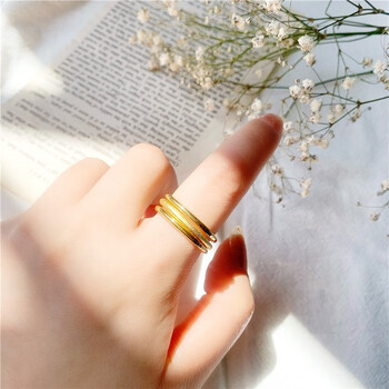 周生生(chow sang sang) 黄金三生三世光圈戒指3d硬足金999光面素圈