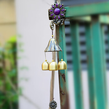 五一促京选无印家居良品昱珀配九叶铃莲九叶铃莲结印法印铜铃纯铜铃铛