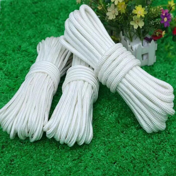 尼龙绳子白色捆绑绳窗帘拉绳晾衣绳帐篷绳手工编织货车绑绳50米粗6
