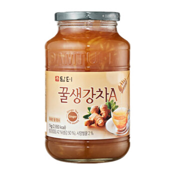 丹特韩国进口丹特牌蜂蜜生姜茶1kg大瓶装生姜茶 冲饮品 丹特蜂蜜生姜茶1kg*1瓶