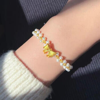 在逃公主双排珍珠手链