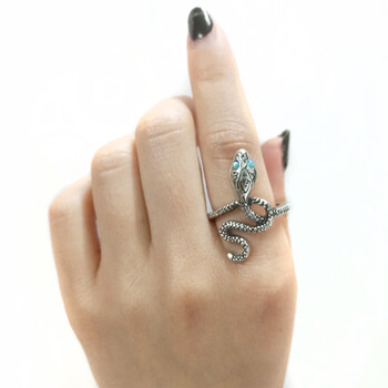 之魂3戒指装备模型合金金属指环道具黑魂3周边贪婪银蛇戒指美码8码