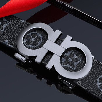 williampolo英皇保罗嘻哈皮带个性双8自动扣腰带牛皮英伦裤带男生中