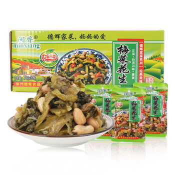 闽香梅菜花生70g*30包福建咸菜小菜酸菜下饭菜零食早餐小吃菜配饭配粥 梅菜花生70g*30包（整箱）