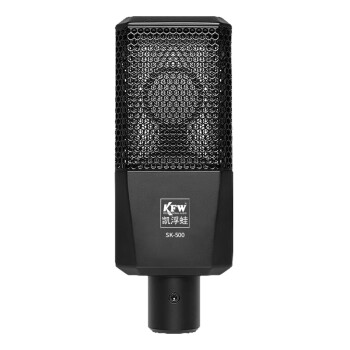 凯浮蛙(KFW) SK-500 电脑录音麦克风电容旁述式话筒K歌直播麦黑色