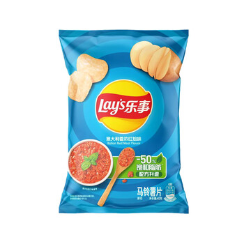 乐事(Lay's) 经典/大波浪/奇多系薯片 玉米棒40g/50g 单袋装办公室休闲零食 意大利香浓红烩味40g
