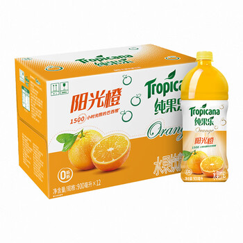 百事可乐 纯果乐 阳光橙味 水果饮料 900ml*12瓶 整箱装