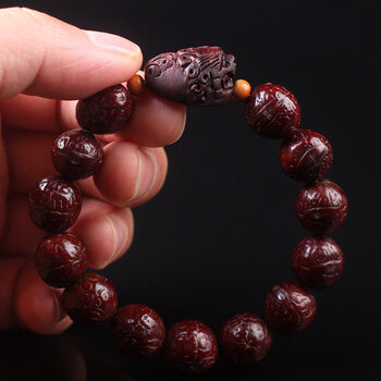 正宗红皮西藏酥油老凤眼菩提佛珠手串男配饰原籽文玩念珠饰品女开悟款