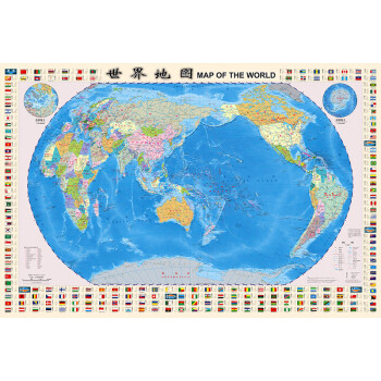 中国地图·世界地图（学生版 防水 耐折 撕不烂地图） 0.864米*0.576米