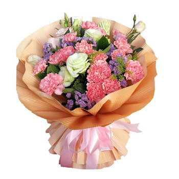 中礼鲜花速递 19朵粉康乃花束送老婆送妈妈  预定同城配送生日礼物