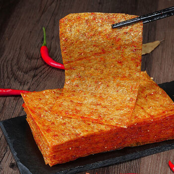 湖南麻辣豆皮辣条片批发小吃80后怀旧儿时零食网红大辣片55克 香辣