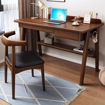 家具>桌类>书桌>缦宛木>缦宛木实木学习桌北欧全实木简约小户型卧室