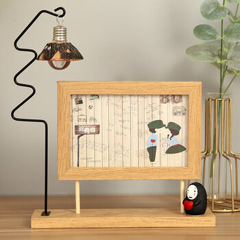 创意相框摆台个性照片框木质六6寸可爱ins相片制作小摆件简约礼物无面