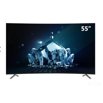 tcll55c1cud55英寸曲面电视机轻薄高色域4k语音安卓智能平板电视l55c1