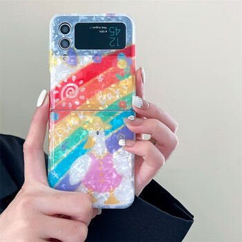 哚梦 彩虹富婆鸭子三星zflip4手机壳折叠屏zflip3硅胶保护套卡通心系