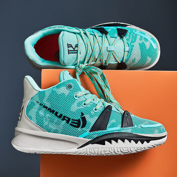 欧文7代学生篮球运动鞋摩擦会响有声音实战篮球鞋 818柠檬绿 43