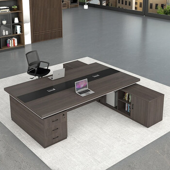 帕格亚办公桌简约大气双人位面对面主管桌老板办公桌现代大班台办公