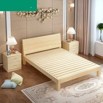 米一米储物小床经济型木板床 实木无抽(离地40厘米) 1200mm*2000mm