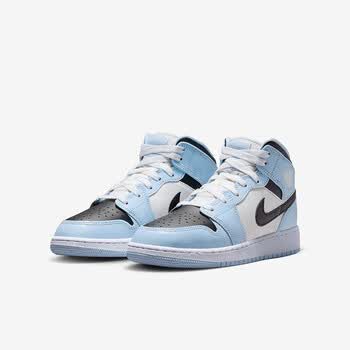 耐克nikeairjordan1midaj1白蓝色中筒复古女子休闲篮球鞋55511234码40