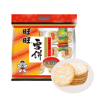 旺旺 雪饼 原味 400g 家庭装 休闲膨化食品饼干糕点小零食
