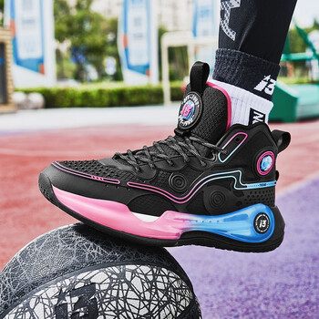 艾弗森i3篮球鞋男高帮减震透气耐磨室外球鞋增高训练运动鞋pwa280黑桃