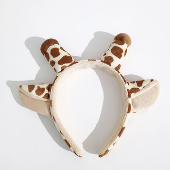 女洗脸网红2021年新款游乐园舞蹈演出新年儿童头饰男咖色长颈鹿发箍