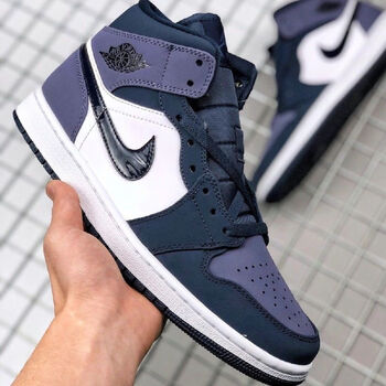 ivaj鞋子男士夏季airaj1乔1桑德紫男女同款休闲时尚运动篮球鞋紫兰色