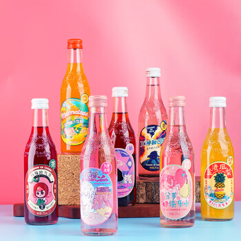 lkj汉口二厂汽水12瓶恋爱樱花橙汁分手快乐碳酸饮料凤梨网红武汉汽水
