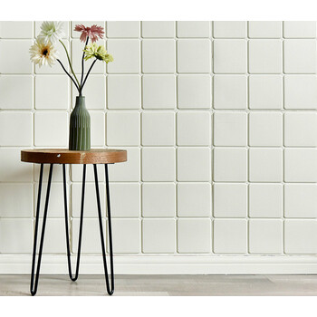 纯白色方格(60cm*60cm) 仅墙纸