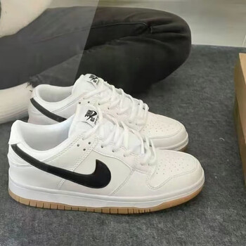 aj1男女鞋dunk sb黑白生胶厚鞋舌黑白熊猫 低帮板鞋情侣鞋篮球鞋