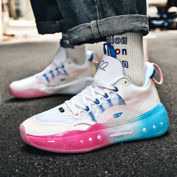 李寜弓驭帅14低帮low夜光篮球鞋男女巴特勒十篮球运动时尚跑步鞋 白粉